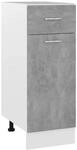vidaXL Schubunterschrank Lyon Betongrau 30x46x81,5 cm Holzwerkstoff 801208