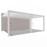 Weide Deluxe Plus Aluminium Pavillon 4 x 6 M Wei&szlig; Wandpergola