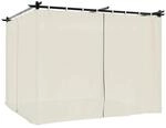 vidaXL Pavillon mit Vorh&auml;ngen Creme 3x3 m Stahl