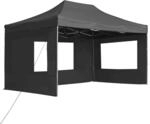vidaXL Profi-Partyzelt Faltbar mit W&auml;nden Aluminium 4,5x3m Anthrazit