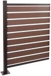 MCW Alu M&uuml;lltonnen-Zaun K57 Braun 130x100x6cm