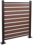 MCW Alu M&uuml;lltonnen-Zaun K57 Braun 130x110x6cm