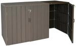 MCW M&uuml;lltonnenbox Erweiterung J28 Braun 116x69x88cm