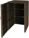 MCW 1-/2er WPC-M&uuml;lltonnenverkleidung J28 Braun 117x80x105cm