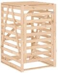 vidaXL M&uuml;lltonnenbox 84x90x128,5 cm Massivholz Kiefer
