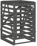 vidaXL M&uuml;lltonnenbox Grau 84x90x128,5 cm Massivholz Kiefer