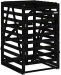 vidaXL M&uuml;lltonnenbox Schwarz 84x90x128,5 cm Massivholz Kiefer