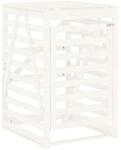 vidaXL M&uuml;lltonnenbox Wei&szlig; 84x90x128,5 cm Massivholz Kiefer