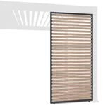 Weide Holzoptik Lamellenwand f&uuml;r Weide Pergola 1,13m in Anthrazit aus Aluminium