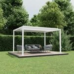 Ximax Pergola Shade Aluminium 300 cm x 400 cm Wei&szlig; inkl. Beleuchtung