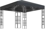 vidaXL Pavillon mit LED-Lichterkette 3x3 m Anthrazit