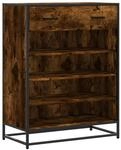 vidaXL Schuhschrank R&auml;uchereiche 75x38x97,5 cm Holzwerkstoff Metall 3300877