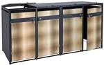 MCW 4er M&uuml;lltonnenverkleidung J82 Gold 117x264x80cm