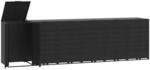 vidaXL M&uuml;lltonnenbox f&uuml;r 6 Tonnen Schwarz 414x79x117 cm Stahl