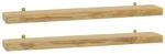 vidaXL Wandregale 2 Stk 90x15x4 cm Massivholz Teak 340756