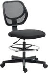 Vinsetto B&uuml;rostuhl Verstellbarem 93-113 cm H&ouml;henverstellbar mit Rollen Schwarz