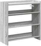 vidaXL Schuhregal Grau Sonoma 60x25x62 cm Holzwerkstoff 859892