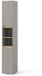 Vicco Badschrank Marelle Greige/Artisan-Eiche 30 x 180 cm mit T&uuml;ren und Offenen