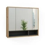 Vicco Badspiegelschrank Beatrice Eiche/Anthrazit 80 x 72 cm