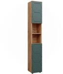 Vicco Badschrank Irma Goldkraft Eiche/Gr&uuml;n 30 x 192 cm