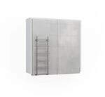 Vicco Badspiegelschrank Maltin Wei&szlig;/Anthrazit 60 x 58 cm mit Zwei Spiegelt&uuml;ren