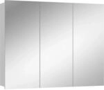 Vicco Badspiegelschrank Sola Wei&szlig; 100 x 80 cm mit 3 T&uuml;ren