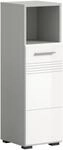 Standschrank 30 cm x 95 cm x 30 cm Grau-Wei&szlig;