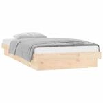 vidaXL Massivholzbett mit LEDs 90x190 cm 3FT Single1279593