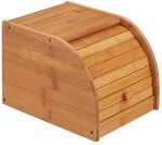 Relaxdays Brotkasten Bambus Natur Rolldeckel 18,2 cm x 20,2 cm x 27 cm 1,1 kg