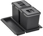 SOTECH Abfallsammler M&uuml;lleimer Metropolis 2x 10L mit Deckel Abfallsystem f&uuml;r...