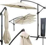 deluxe4home Sonnenschirm Ampelschirm mit St&auml;nder Durchmesser 270cm Creme