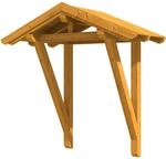 Skan Holz Haust&uuml;r-Vordach Siegen 2 Eiche hell,asiert 247 cm x 116 cm