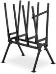 Relaxdays S&auml;gebock Stahl Schwarz Belastbar 400 kg 107 cm x 81 cm x 53 cm 10,3 kg