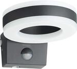 Oktaplex LED Au&szlig;enwandleuchte mit Sensor Porto 3000K Warmwei&szlig; IP65 Anthrazit