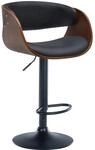 CLP Barhocker Portmore Kunstleder Walnuss/Schwarz/Schwarz