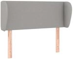 vidaXL Kopfteil mit Ohren Hellgrau 93x23x78/88 cm Stoff 3116846