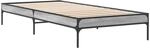 vidaXL Bettgestell Grau Sonoma 100x200 cm Holzwerkstoff und Metall 845029