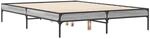 vidaXL Bettgestell Grau Sonoma 120x200 cm Holzwerkstoff und Metall 845024
