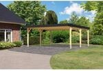 Karibu Doppelcarport Leimholz 1 Naturbelassen 246,5 x 528 x 462 cm