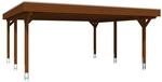 Skan Holz Carport Spessart 611 x 604 cm Nuss