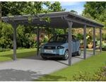 Skan Holz Carport Emsland 404 cm x 846 cm Schiefergrau