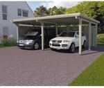 Weka Flachdach-Doppelcarport 618 Gr. 1 mit Trapezblech 603 cm x 512 cm