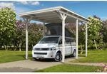 Skan Holz Carport Emsland Caravan 404 cm x 604 cm Wei&szlig;
