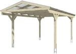 Skan Holz Carport Westerwald Nussbaum 362 x 648 cm