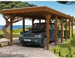 Skan Holz Einzelcarport Holz Nussbaum 314 cm x 860 cm