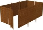 Skan Holz Abstellraum C6 573 x 317 cm Profilschalung Nussbaum