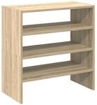 vidaXL Schuhregale 2 Stk Stapelbar Sonoma-Eiche 60x30x30,5 cm 858862