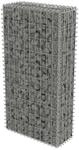 vidaXL Gabionenwand mit Abdeckung Verzinkter Stahl 50x20x100 cm 143576