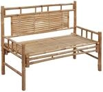 vidaXL Gartenbank mit Auflage Bambus Rot 120 cm