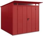 H&ouml;rmann Ger&auml;tehaus Elegant mit Pultdach Typ 2 RAL3004 Purpurrot Doppelt&uuml;r